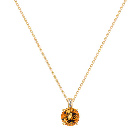 Diamond necklace with Citrine Zephyrine