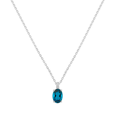 Diamond necklace with Topaz Lauriene