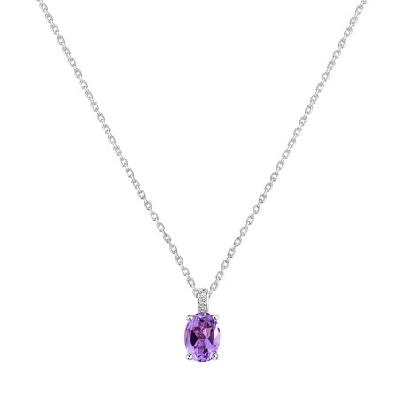 Diamond necklace with Amethyst Lauriene