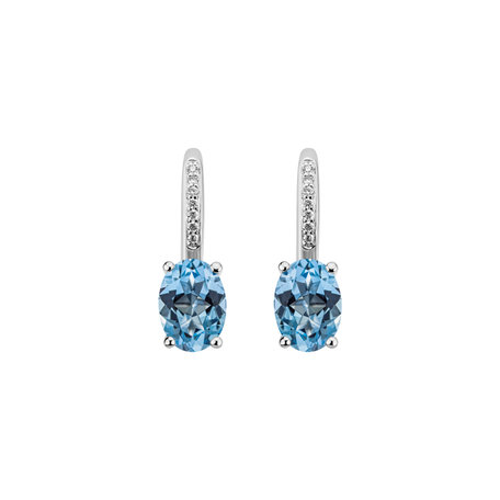 Diamond earrings with Topaz Lauriene