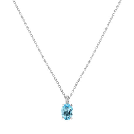 Diamond necklace with Topaz Lauriene