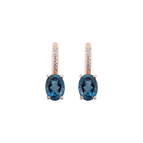 Diamond earrings with Topaz Lauriene