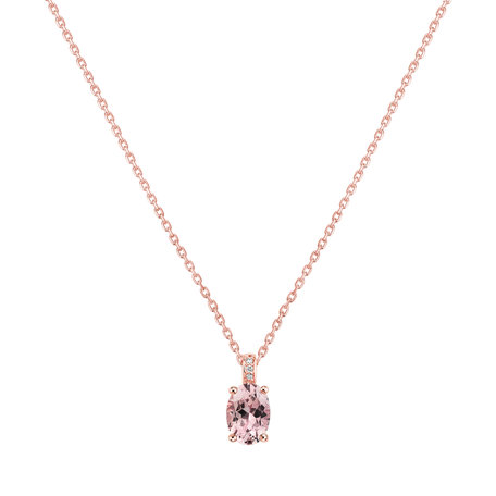 Diamond necklace with Morganite Lauriene