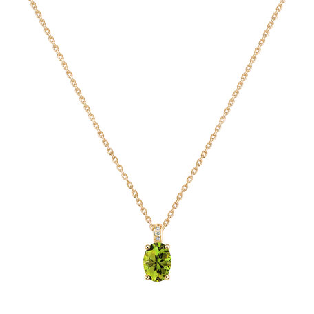 Diamond necklace with Peridote Lauriene