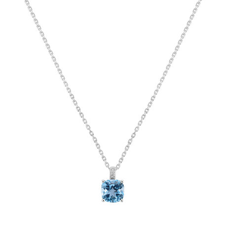 Diamond necklace with Topaz Amariel