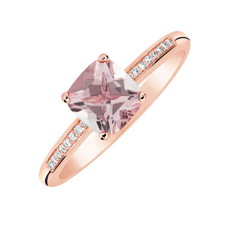 Diamond ring with Morganite Melody Symphony