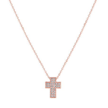 Diamond necklace Divine Cross