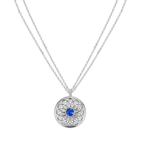 Diamond necklace with Tanzanite Sphere of Light