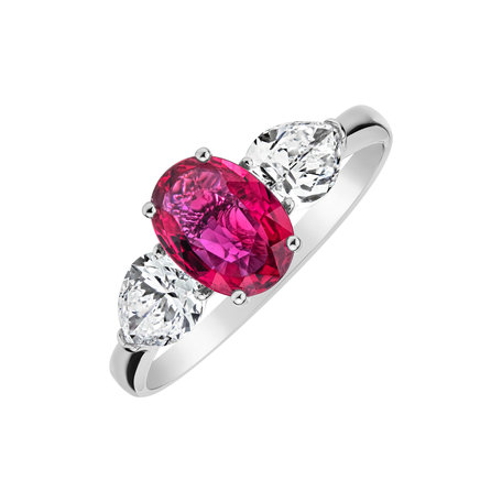 Diamond ring with Ruby Fiona