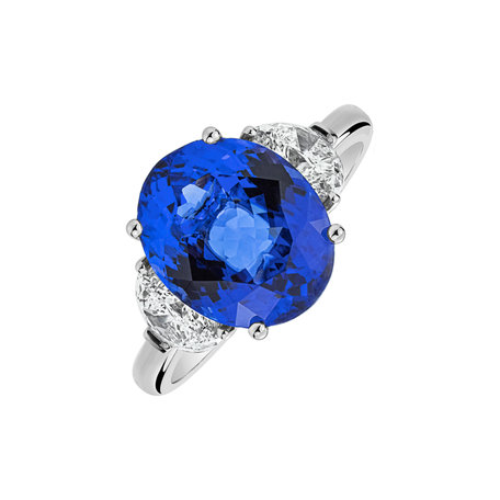 Diamond ring with Tanzanite Dynasty Gem