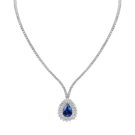 Diamond necklace with Tanzanite Aurora Tear