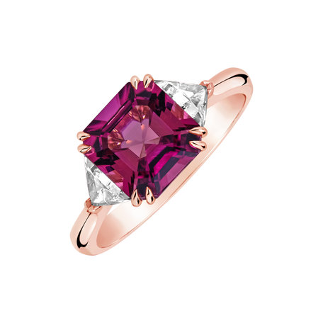 Diamond ring with Tourmaline Montgomery