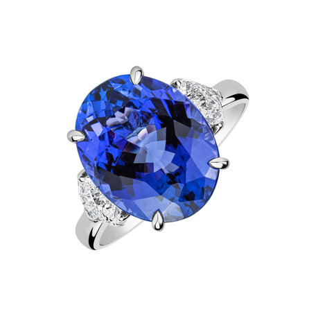 Diamond ring with Tanzanite Dravyn