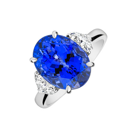 Diamond ring with Tanzanite Dravyn