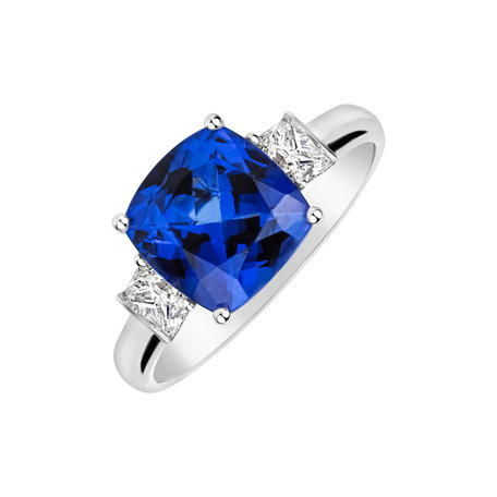 Diamond ring with Tanzanite Everspell