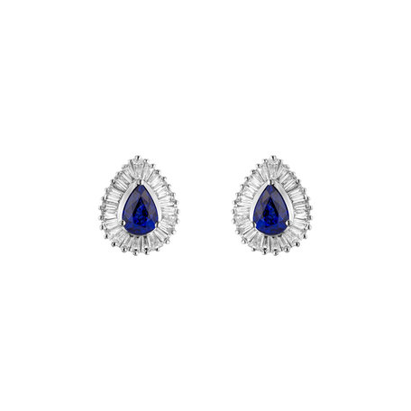 Diamond earrings with Sapphire Tryndamere