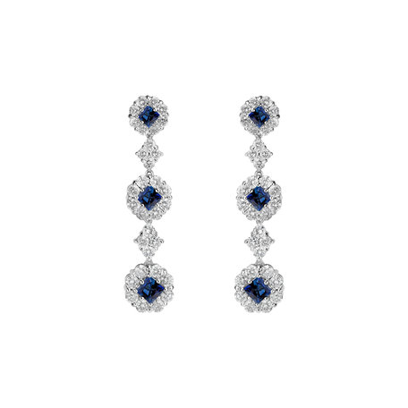 Diamond earrings and Sapphire Miriam