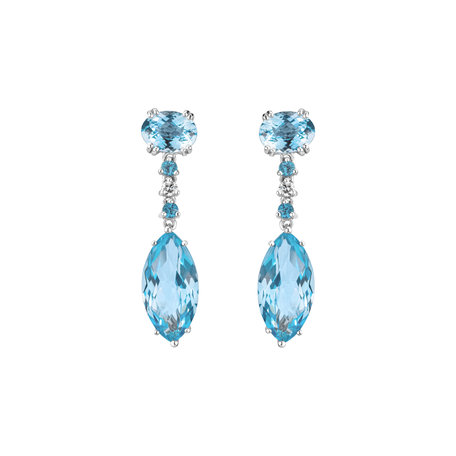 Diamond earrings with Topaz La Lessive