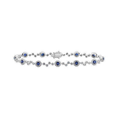 Diamond bracelet with Sapphire April