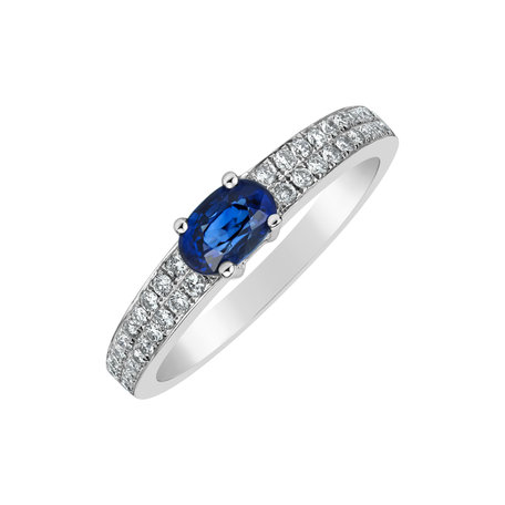 Diamond ring with Sapphire Fenris