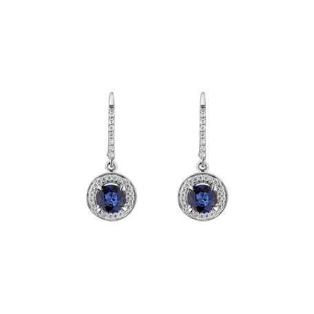 Diamond earrings with Sapphire Tenysi