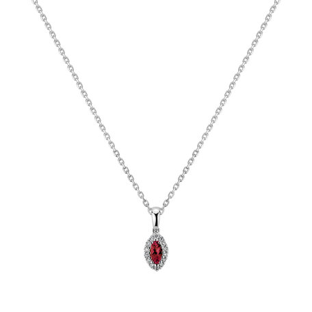 Diamond pendant with Ruby Ramon