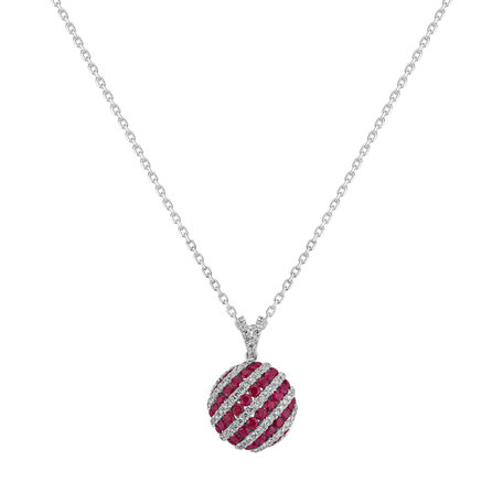 Diamond pendant with Ruby Luciana