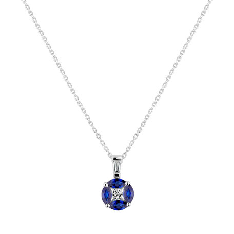 Diamond pendant with Sapphire Reginetta di bellezza