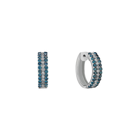 Earrings with blue and white diamonds Nubia