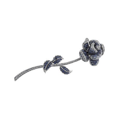 Diamond brooch and Sapphire Fairy Rose