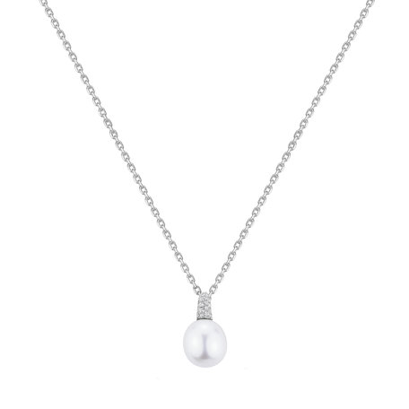 Diamond pendant with Pearl Perlian