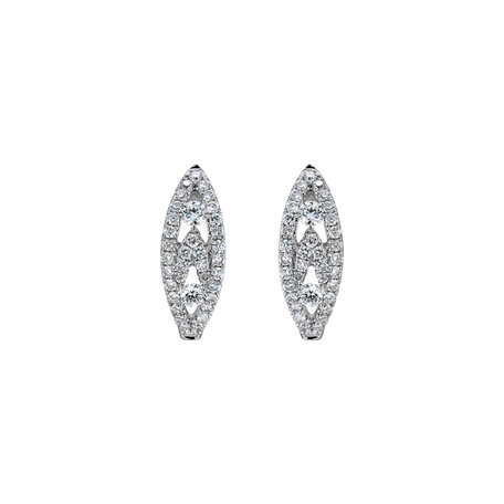 Diamond earrings Leaf of Light