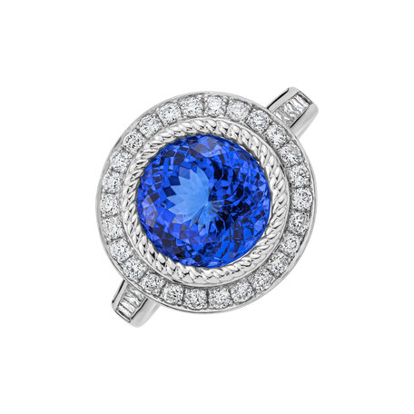 Diamond ring with Tanzanite Night Gentility