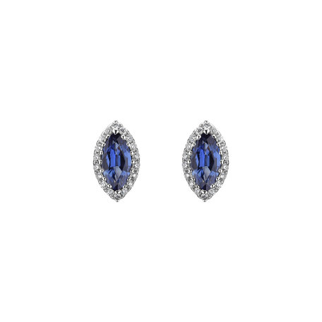 Diamond earrings with Sapphire Majesty Desire