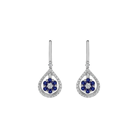 Diamond earrings and Sapphire Juniper