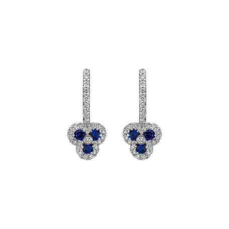 Diamond earrings and Sapphire Heavenly Kiss