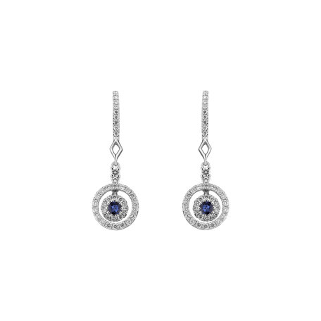 Diamond earrings with Sapphire Rose Hope