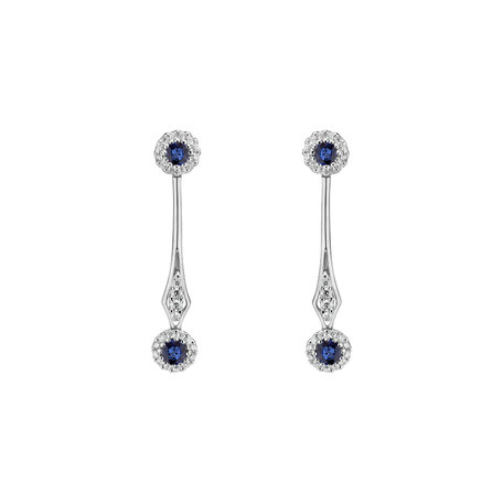 Diamond earrings and Sapphire Aubree