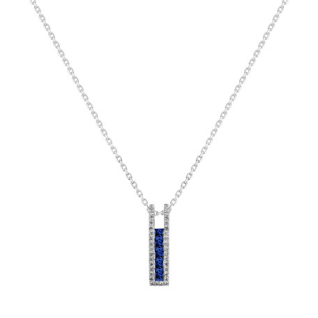 Diamond pendant with Sapphire Vincinne