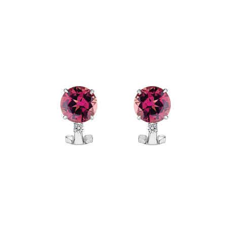 Diamond earrings with Tourmaline Molly