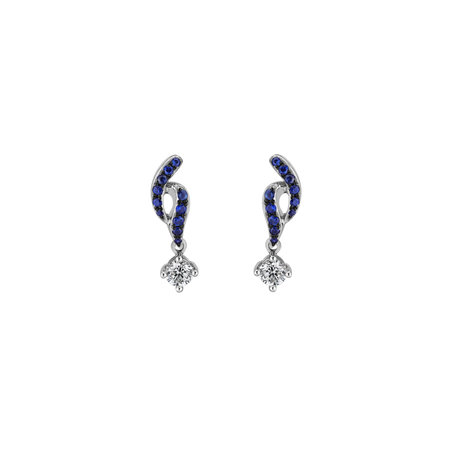 Diamond earrings and Sapphire Athiel