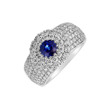 Diamond ring with Sapphire Cleopatra Sin