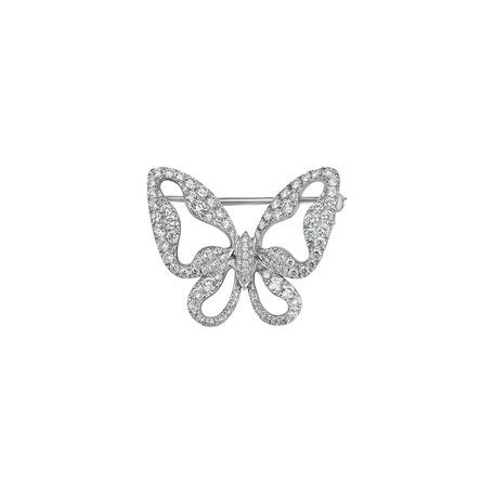 Diamond brooch Delightful Papillon