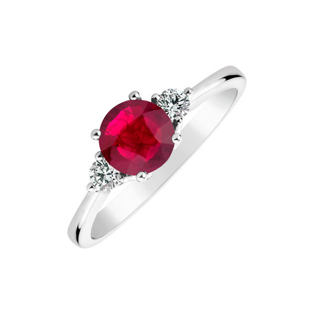 Diamond ring with Ruby Katniss