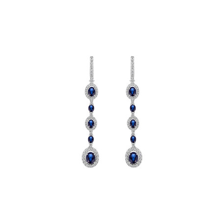 Diamond earrings and Sapphire Mephisto Touch