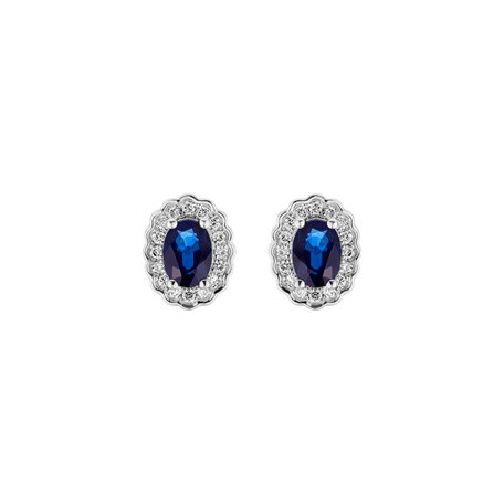 Diamond earrings with Sapphire Kingdom Sorrow