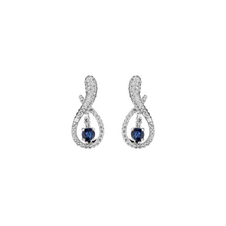 Diamond earrings with Sapphire Posh Venus