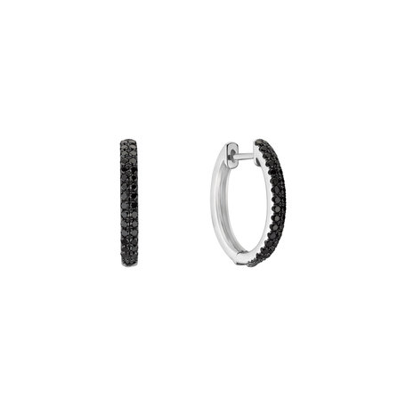 Earrings with black diamonds Seductive Desire