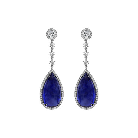 Diamond earrings with Tanzanite Finley