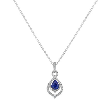 Diamond pendant with Sapphire Deep Sorrow